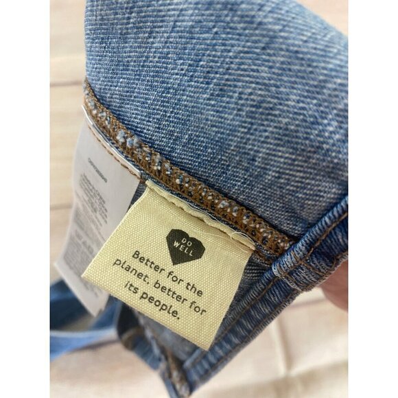 NWT Madewell Women's Blue Denim Sweetheart Bralette Stamped Floral - 8 - Picture 9 of 11